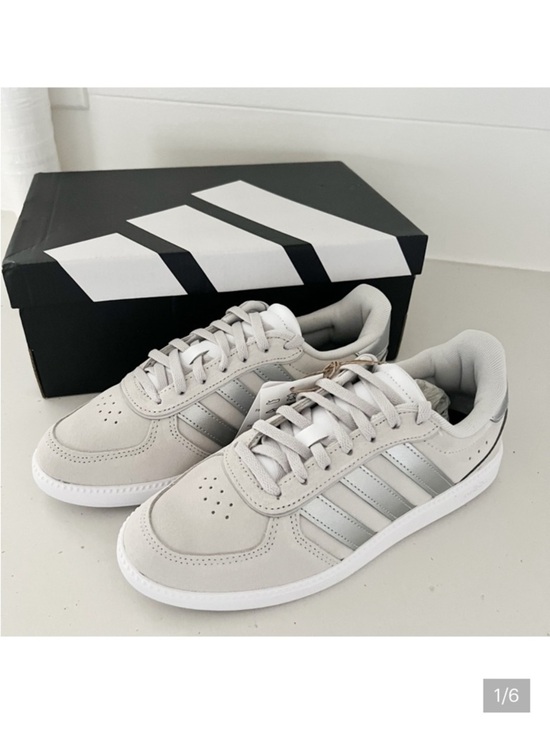 adidas Shoes - NWT Adidas Breaknet Sleek Sneakers Women’s Size 5.5 Gray White Court Shoes
